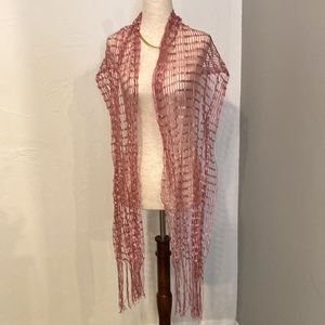 Mauve netted scarf
